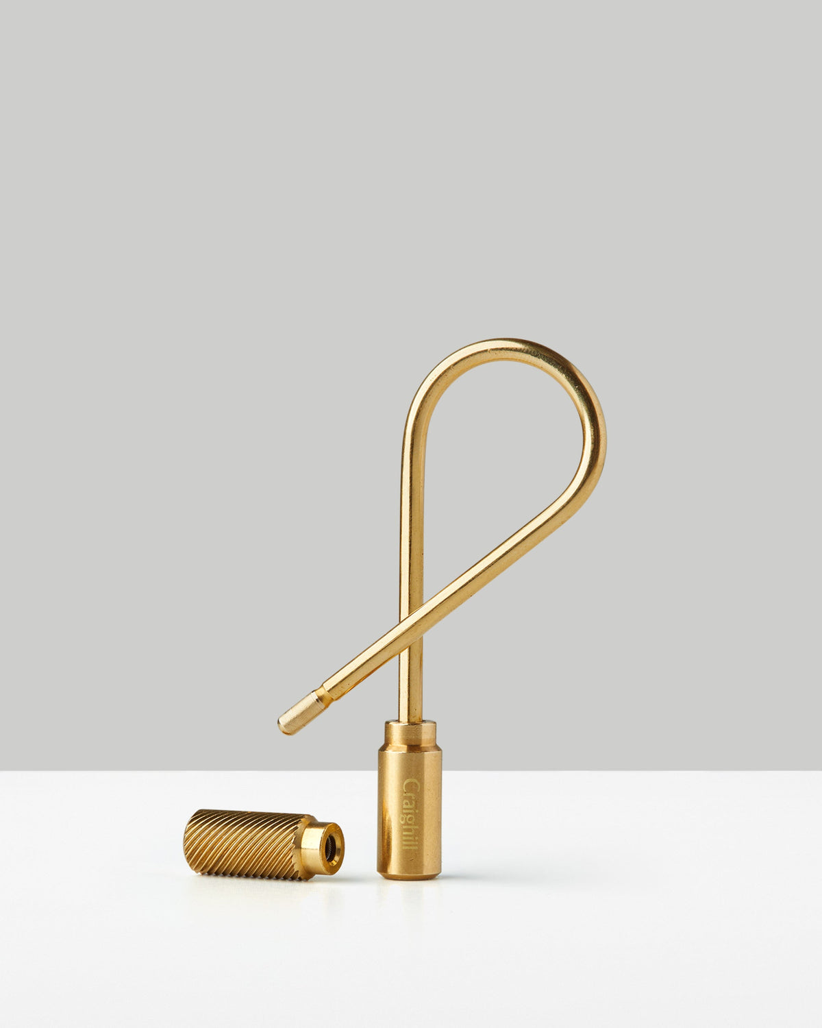 Craighill Closed Helix Keyring – Brass