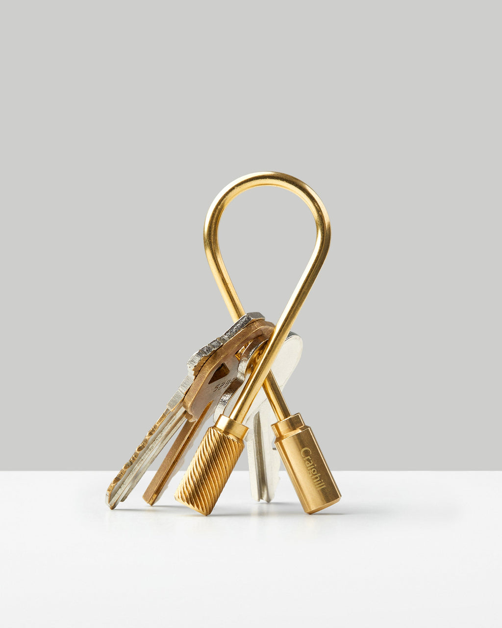 Craighill Closed Helix Keyring – Brass