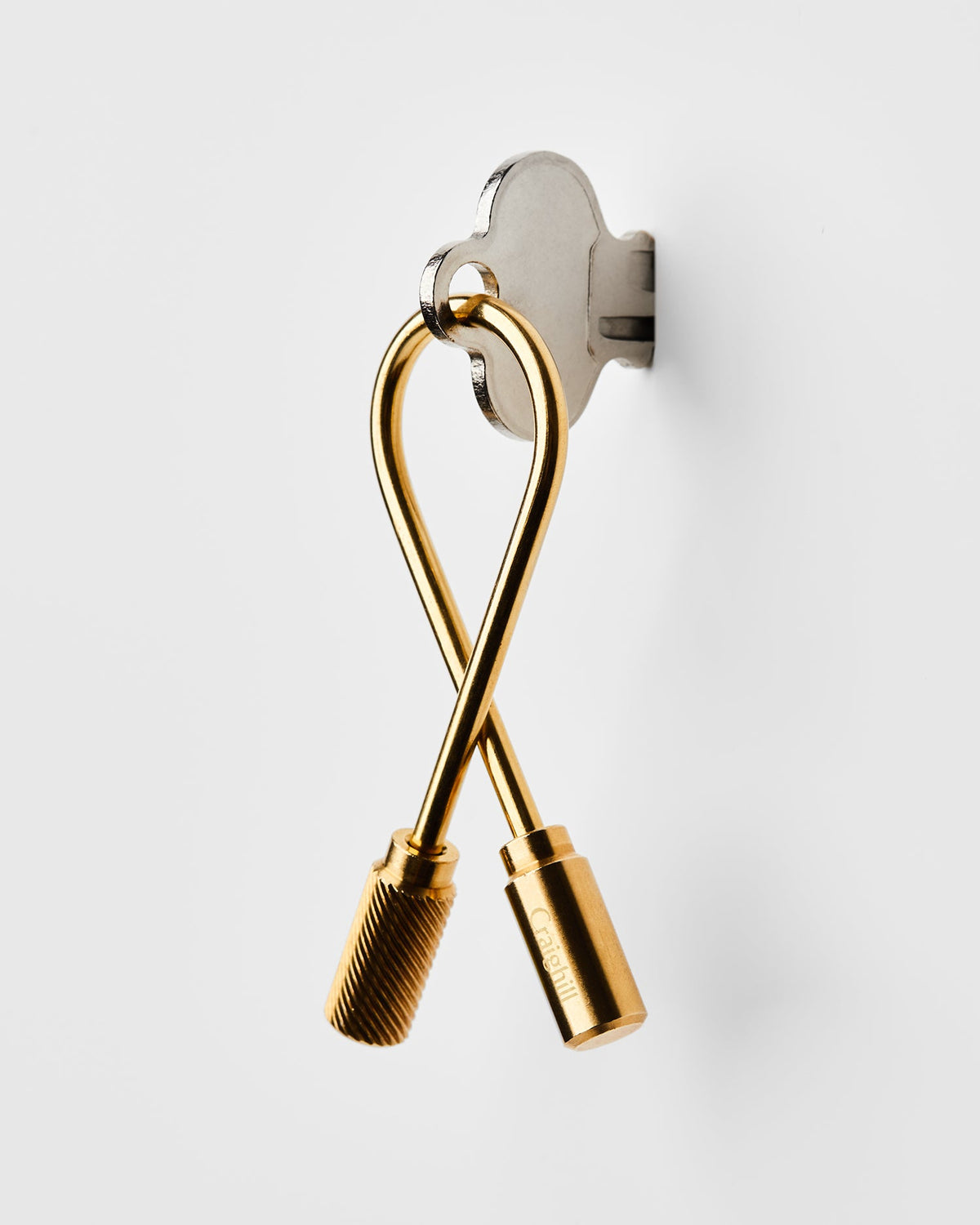 Craighill Closed Helix Keyring – Brass
