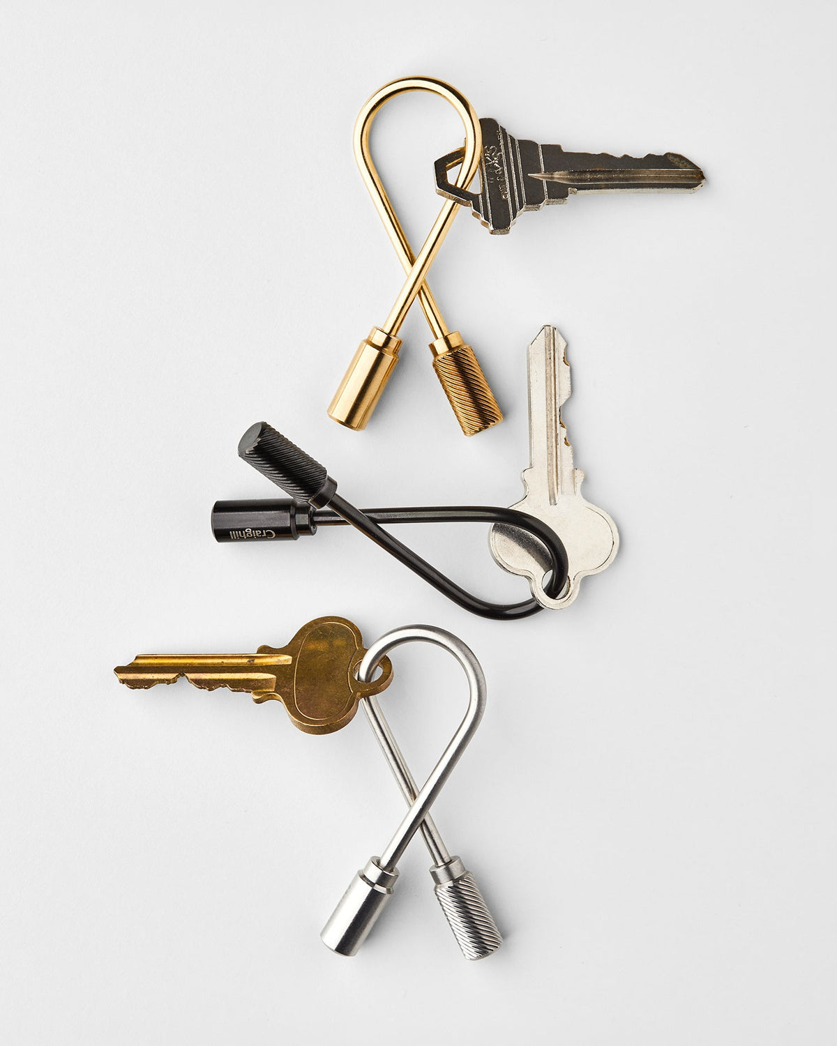 Craighill Closed Helix Keyring – Brass