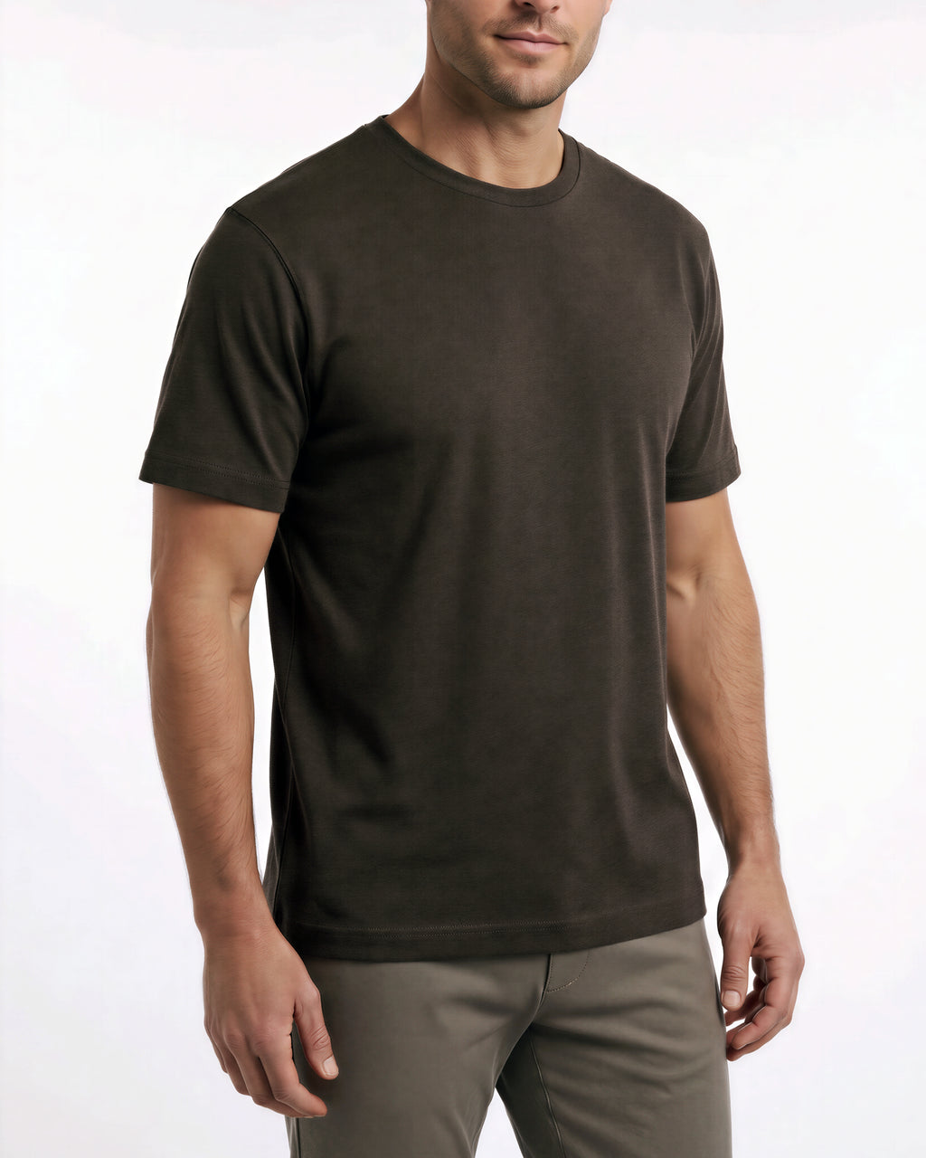 HANK 100% Supima Cotton T-Shirt – Brown Heather