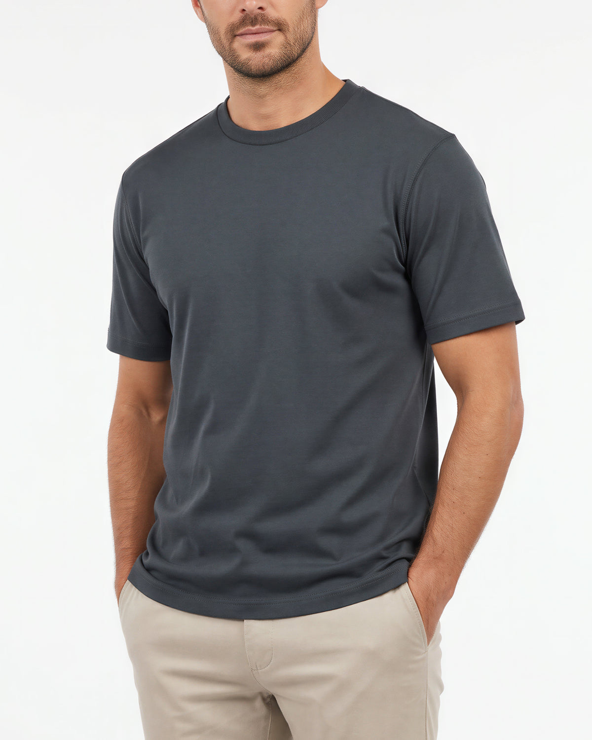 HANK 100% Supima Cotton T-Shirt – Charcoal