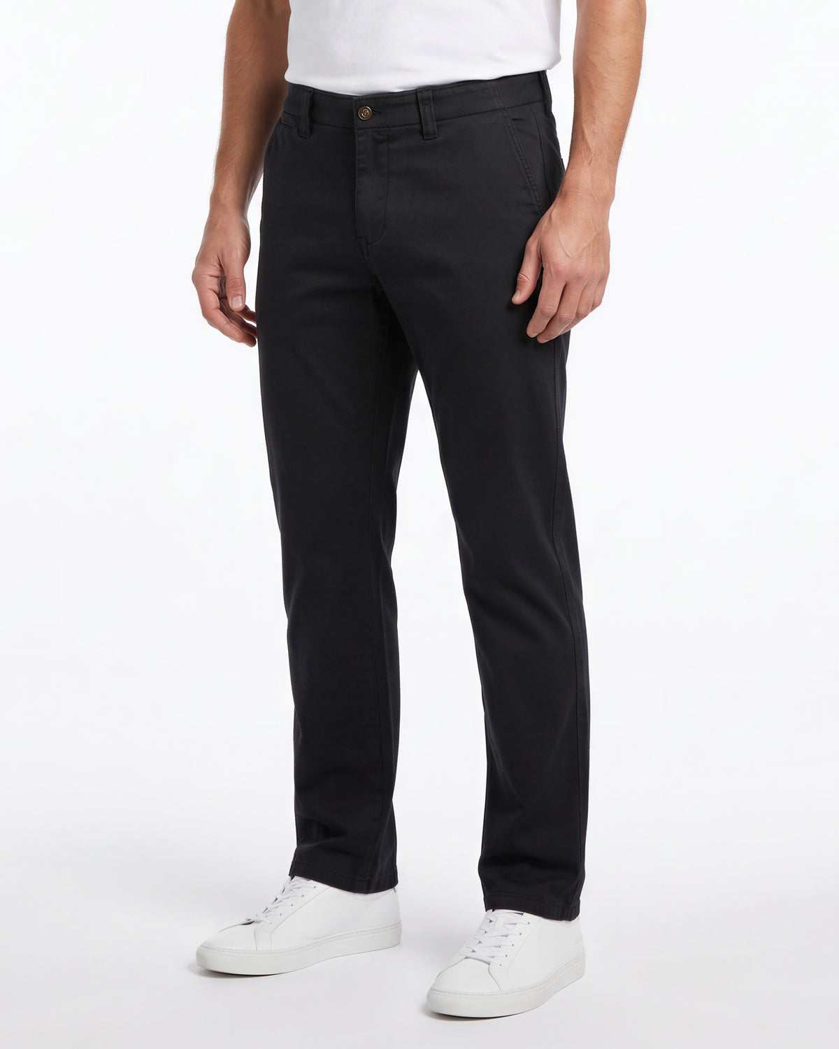 Benson Chino Pants with Stretch – Black