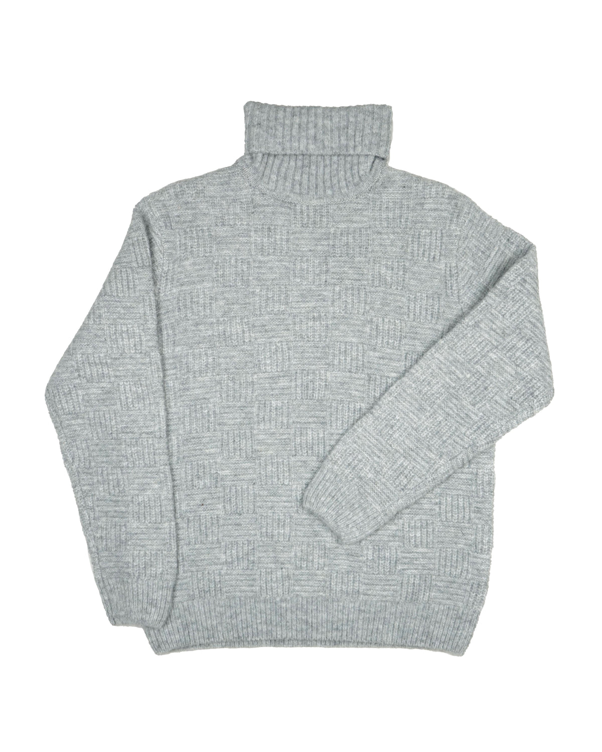 Benson Long Sleeve Turtleneck Sweater – Light Grey