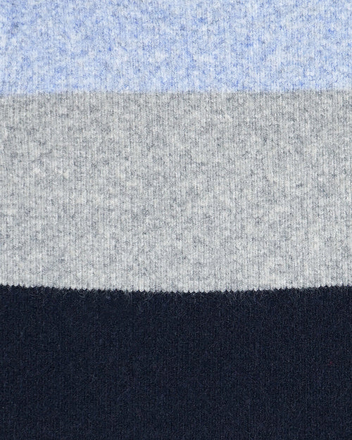 Benson Long Sleeve Crewneck Color Block Sweater – Navy