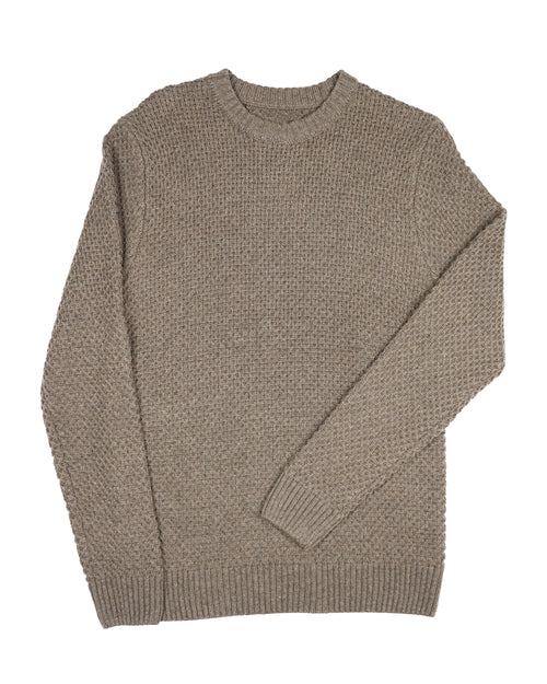 Benson Long Sleeve Crewneck Sweater – Brown