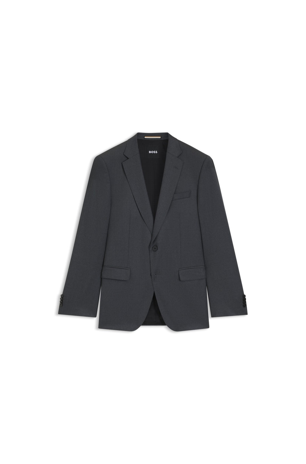 HUGO BOSS Slim-Fit Suit Jacket in Virgin-Wool Serge – Dark Grey