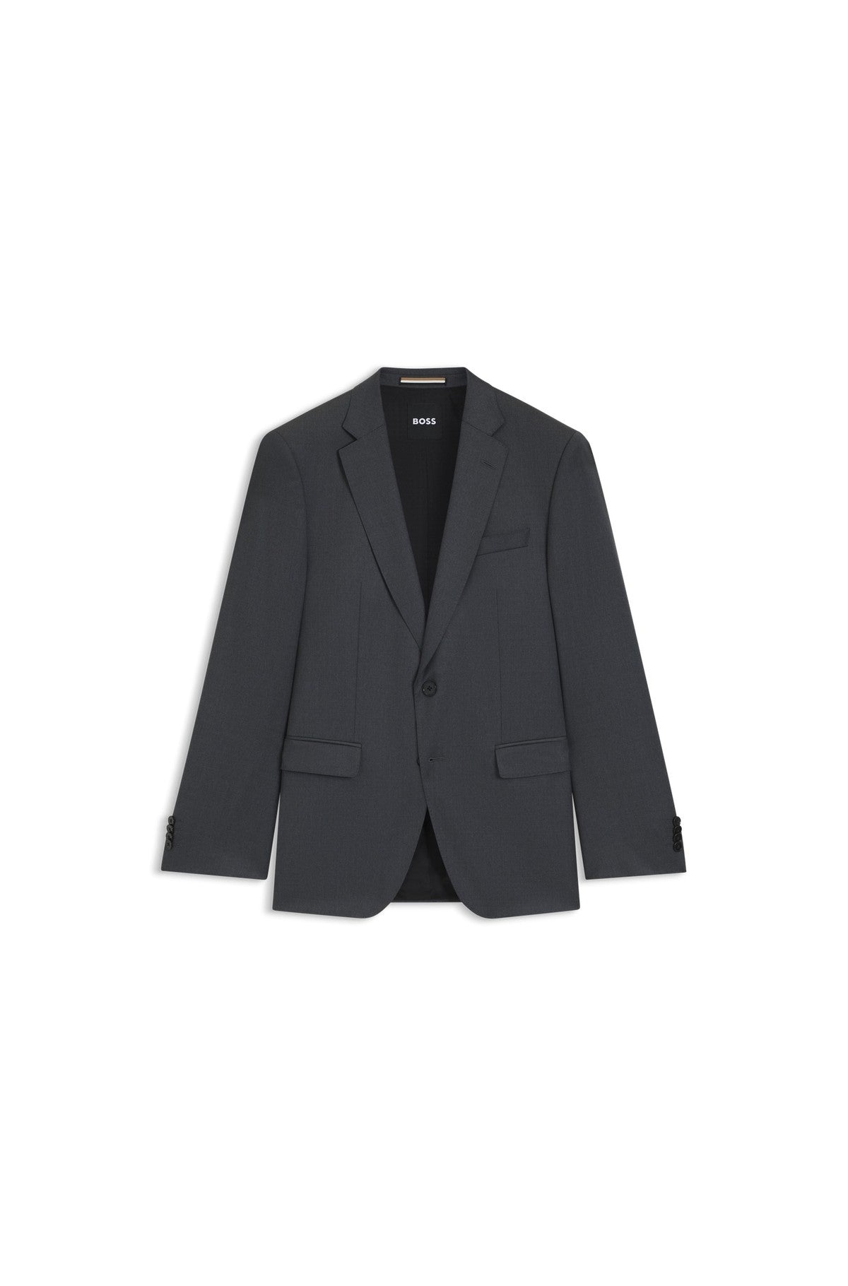 HUGO BOSS Slim-Fit Suit Jacket in Virgin-Wool Serge – Dark Grey