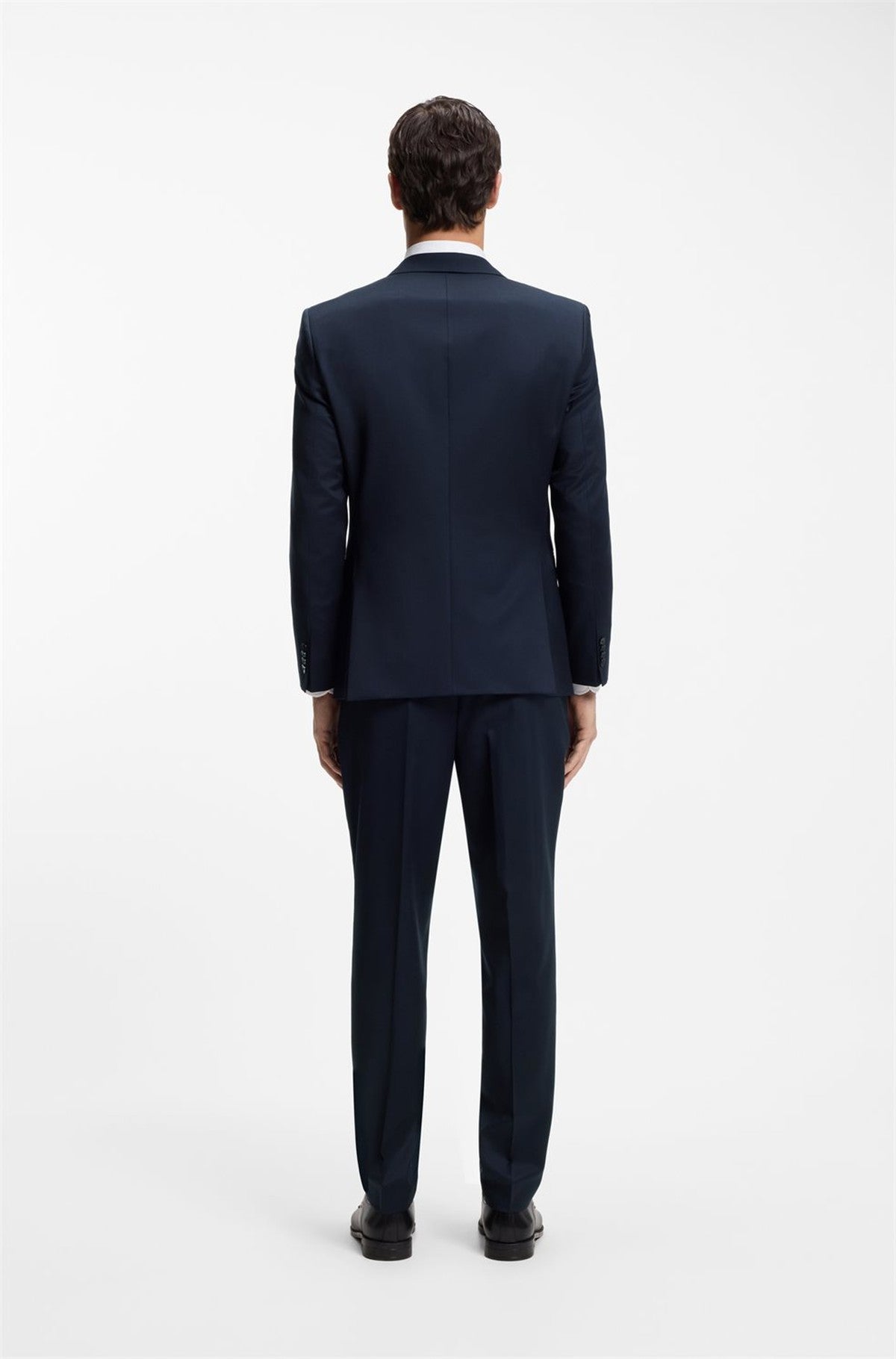 HUGO BOSS Slim-Fit Suit Jacket in Virgin-Wool Serge – Dark Blue
