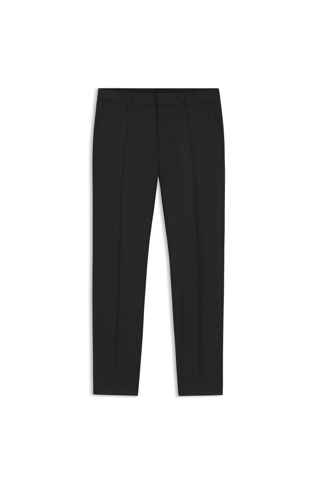 HUGO BOSS Slim-Fit Pants in Virgin-Wool Serge – Black
