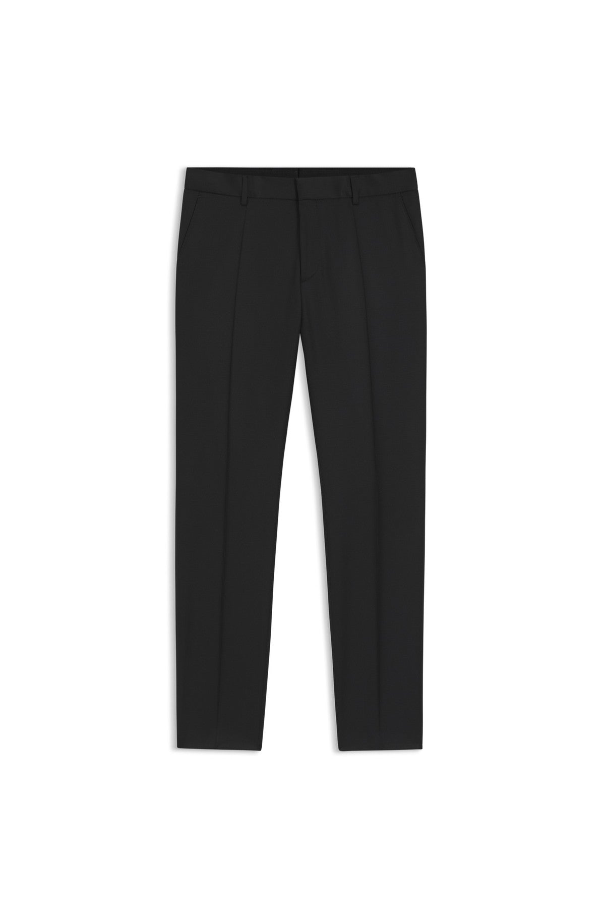 HUGO BOSS Slim-Fit Pants in Virgin-Wool Serge – Black