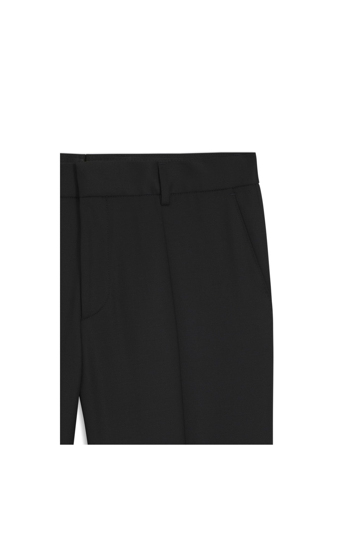 HUGO BOSS Slim-Fit Pants in Virgin-Wool Serge – Black