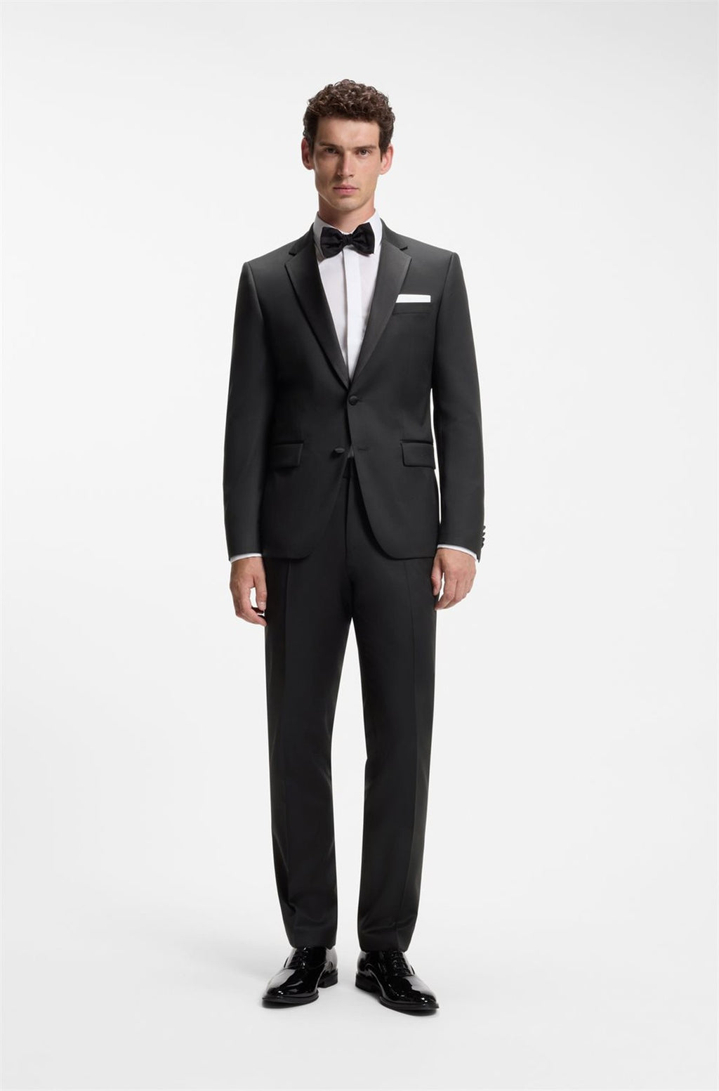 HUGO BOSS Slim-Fit Pants in Virgin-Wool Serge – Black