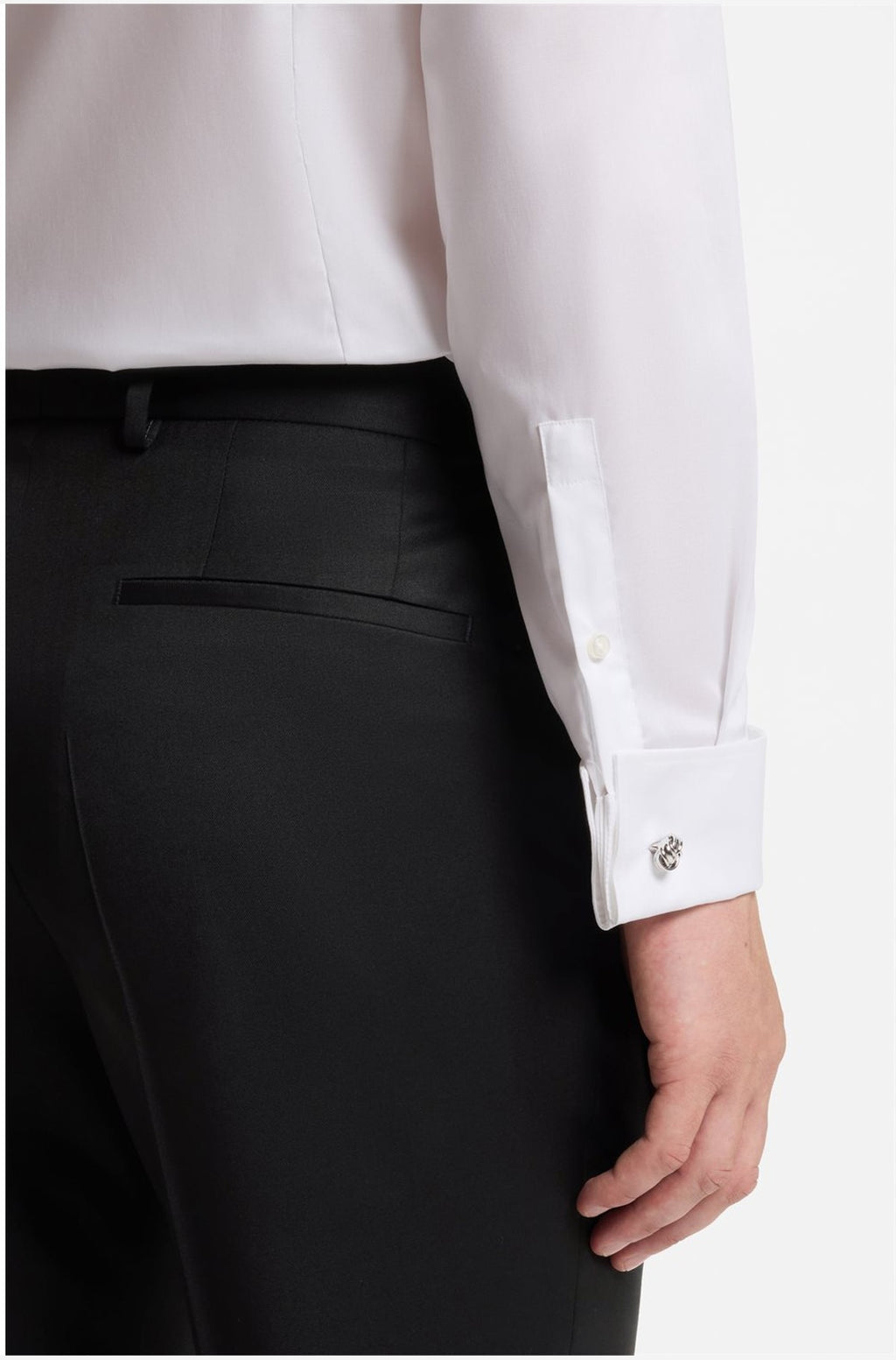 HUGO BOSS Slim-Fit Pants in Virgin-Wool Serge – Black