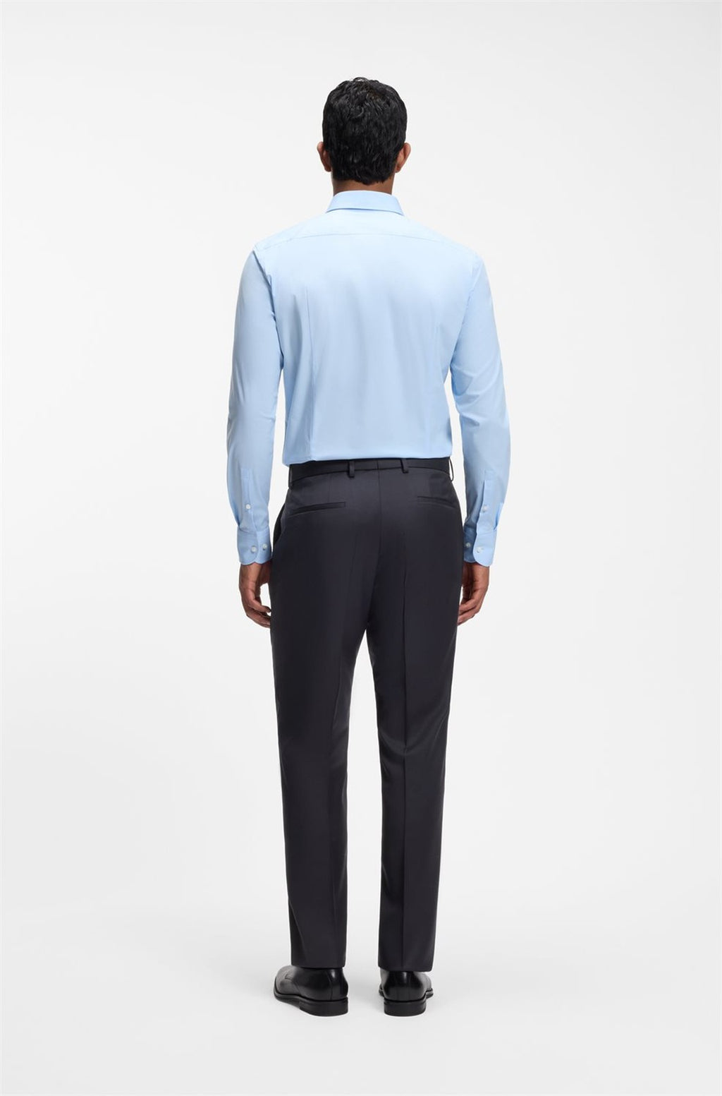 HUGO BOSS Slim-Fit Pants in Virgin-Wool Serge – Dark Blue