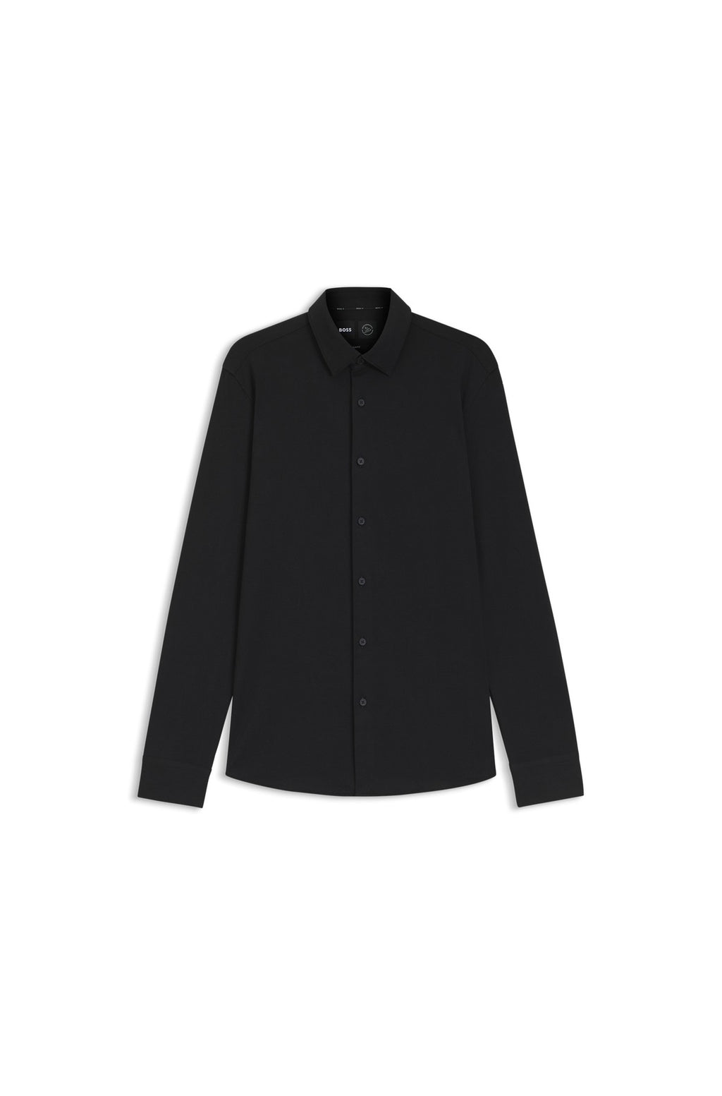 HUGO BOSS Slim-Fit Shirt in a Performance-Stretch Cotton Blend – Black