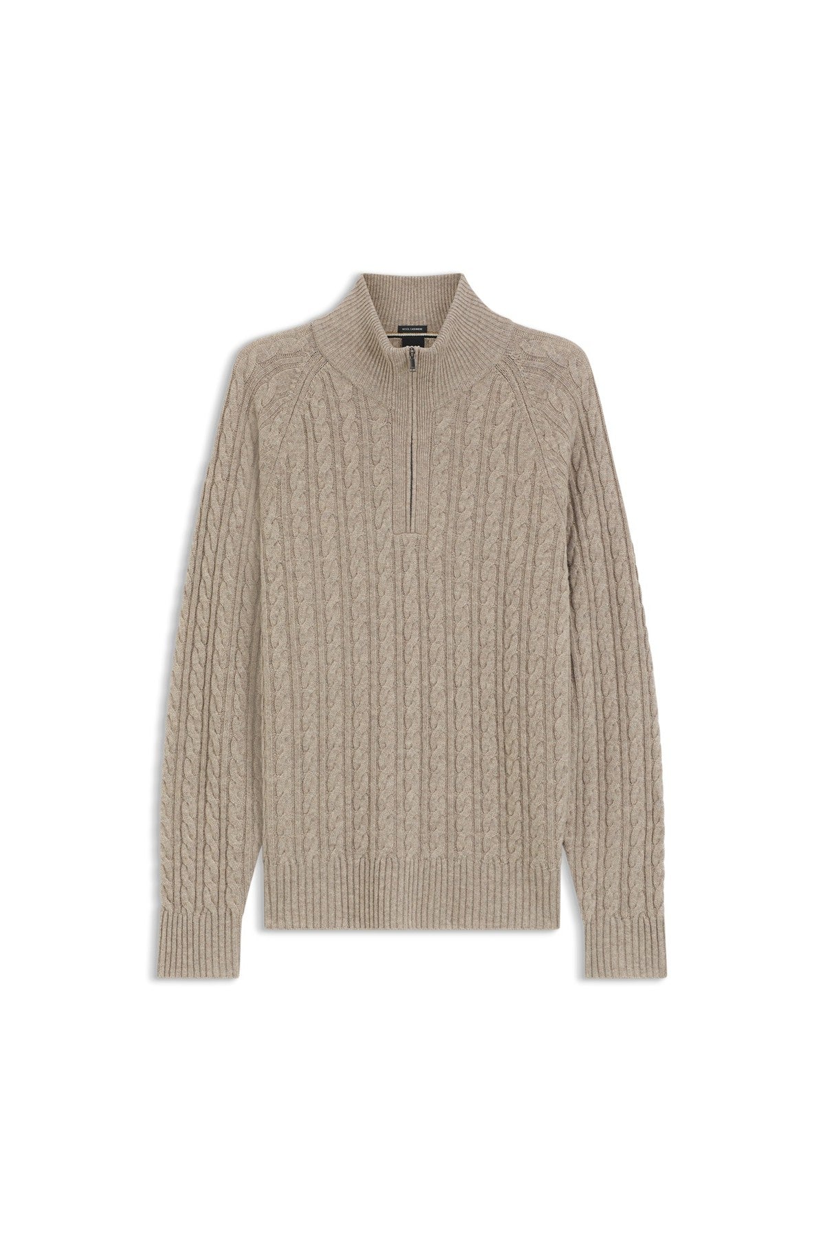 HUGO BOSS Furore Sweater in Virgin Wool and Cashmere – Open Brown