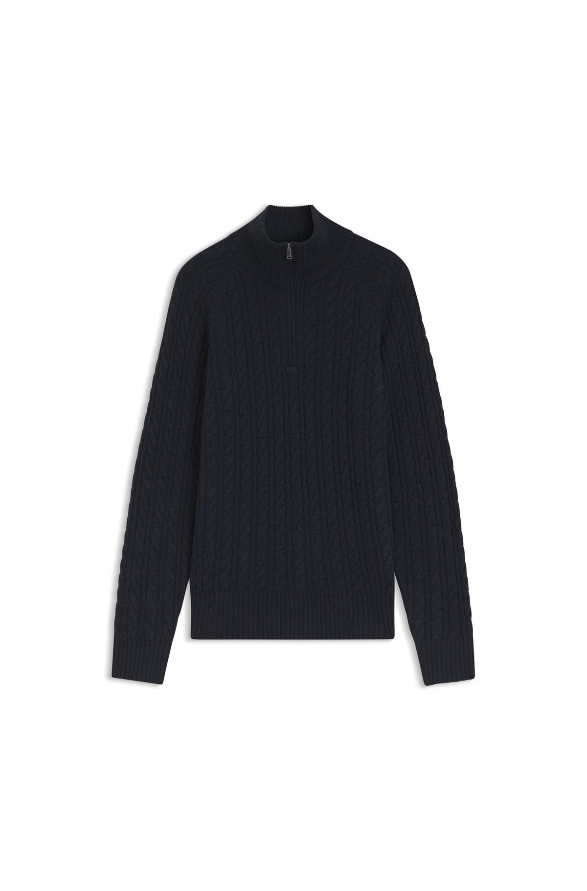 HUGO BOSS Furore Sweater in Virgin Wool and Cashmere – Dark Blue