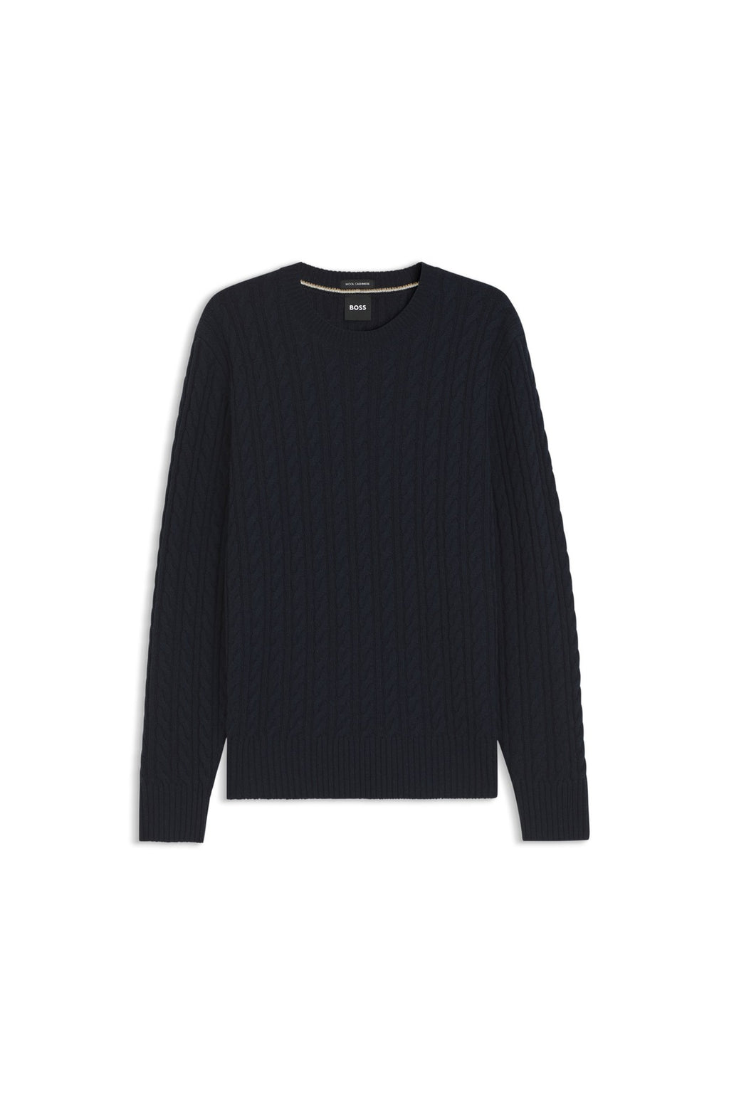 HUGO BOSS Furlan Sweater in Virgin Wool and Cashmere – Dark Blue