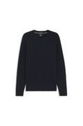 HUGO BOSS Furlan Sweater in Virgin Wool and Cashmere – Dark Blue
