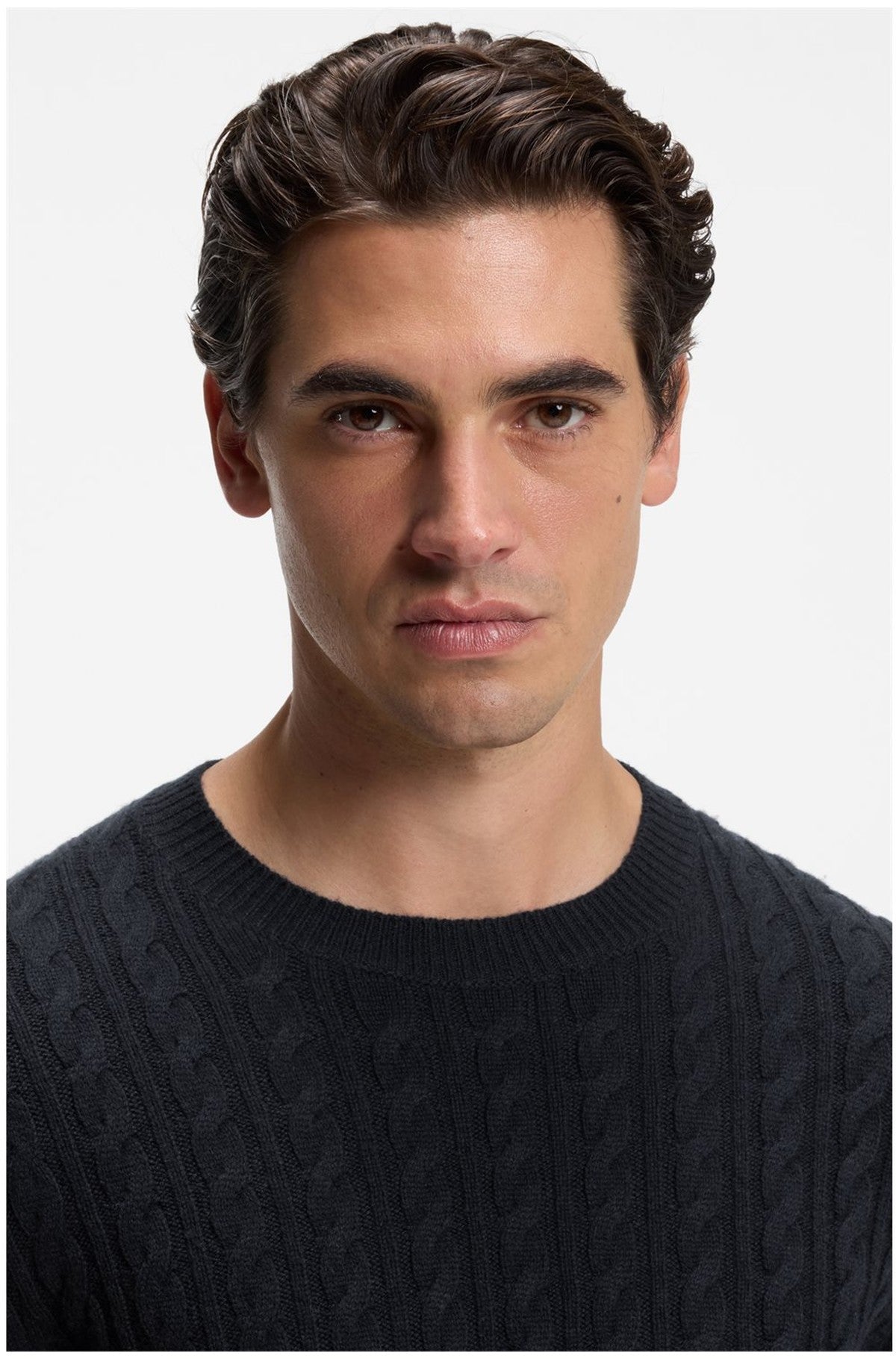 HUGO BOSS Furlan Sweater in Virgin Wool and Cashmere – Dark Blue