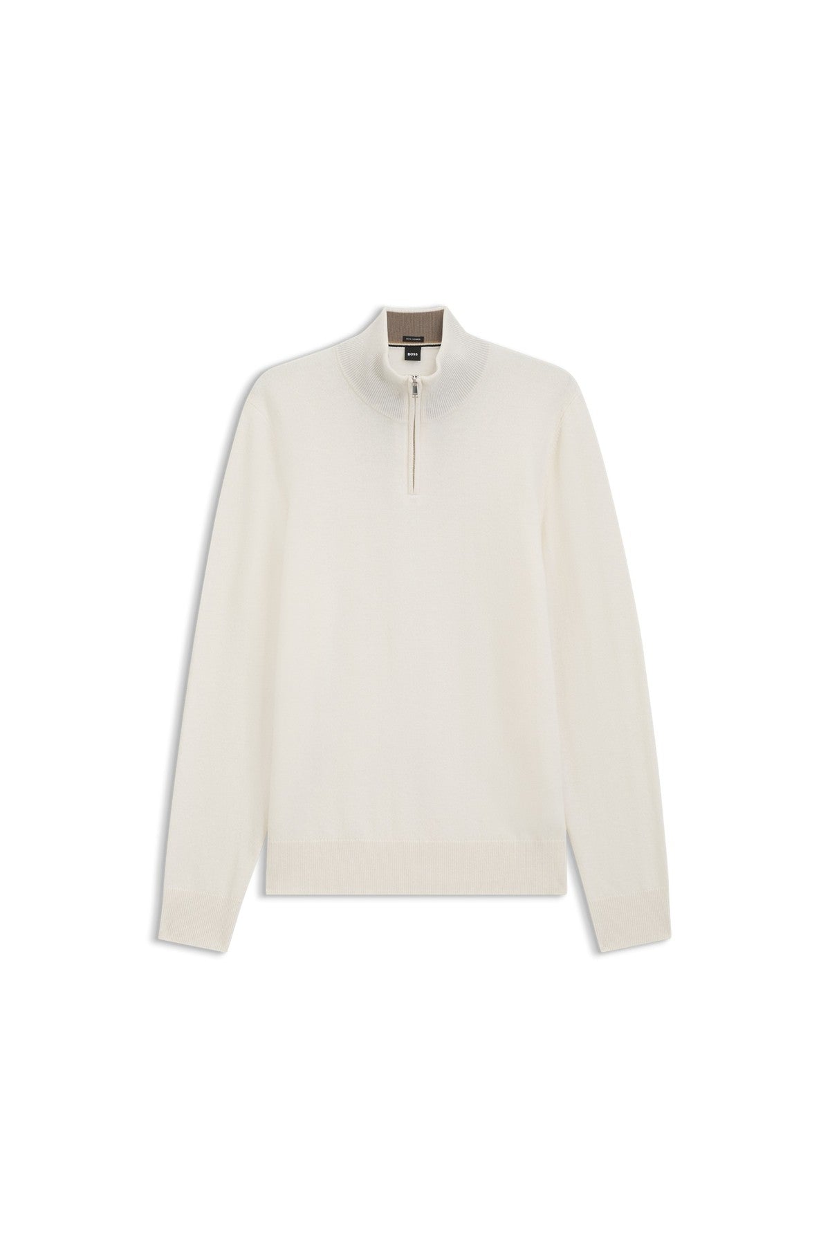 HUGO BOSS Hemarlo Sweater in Virgin Wool and Cashmere – Open White
