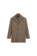 HUGO BOSS Relaxed-Fit Formal Coat in Italian Fabric – Open Brown