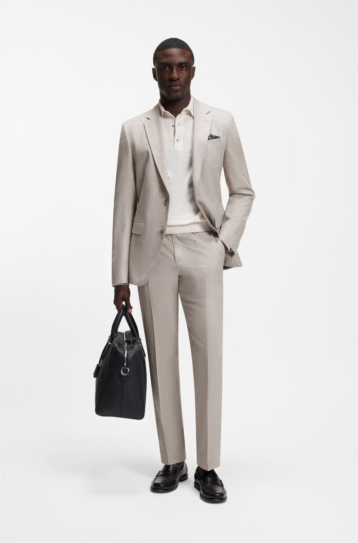 HUGO BOSS Huge Two-Piece Suit – Open Brown