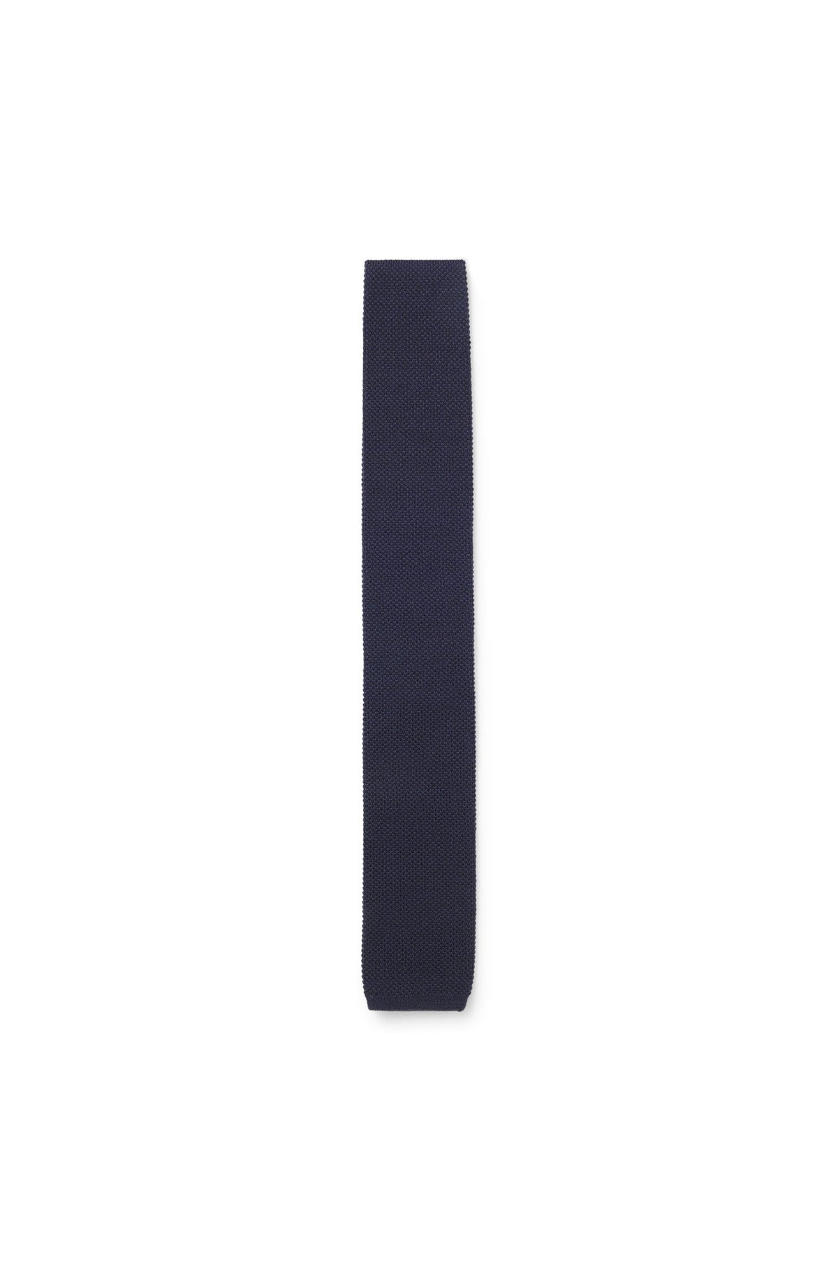 HUGO BOSS Virgin-Wool Knitted Tie – Dark Blue