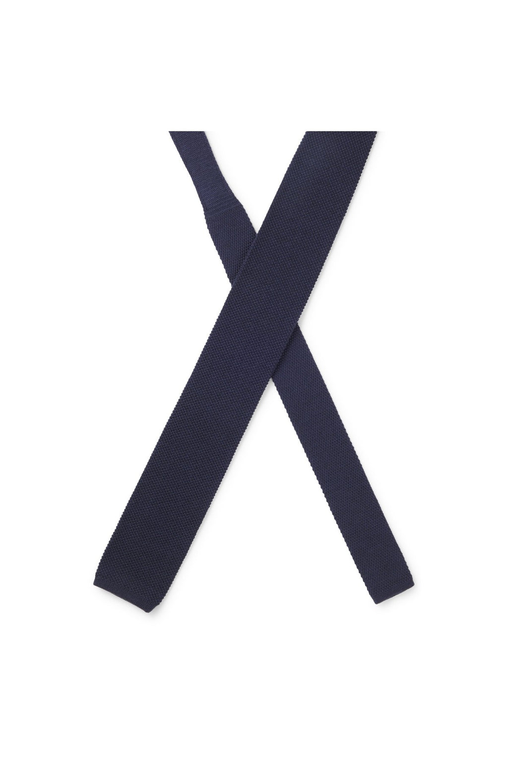 HUGO BOSS Virgin-Wool Knitted Tie – Dark Blue