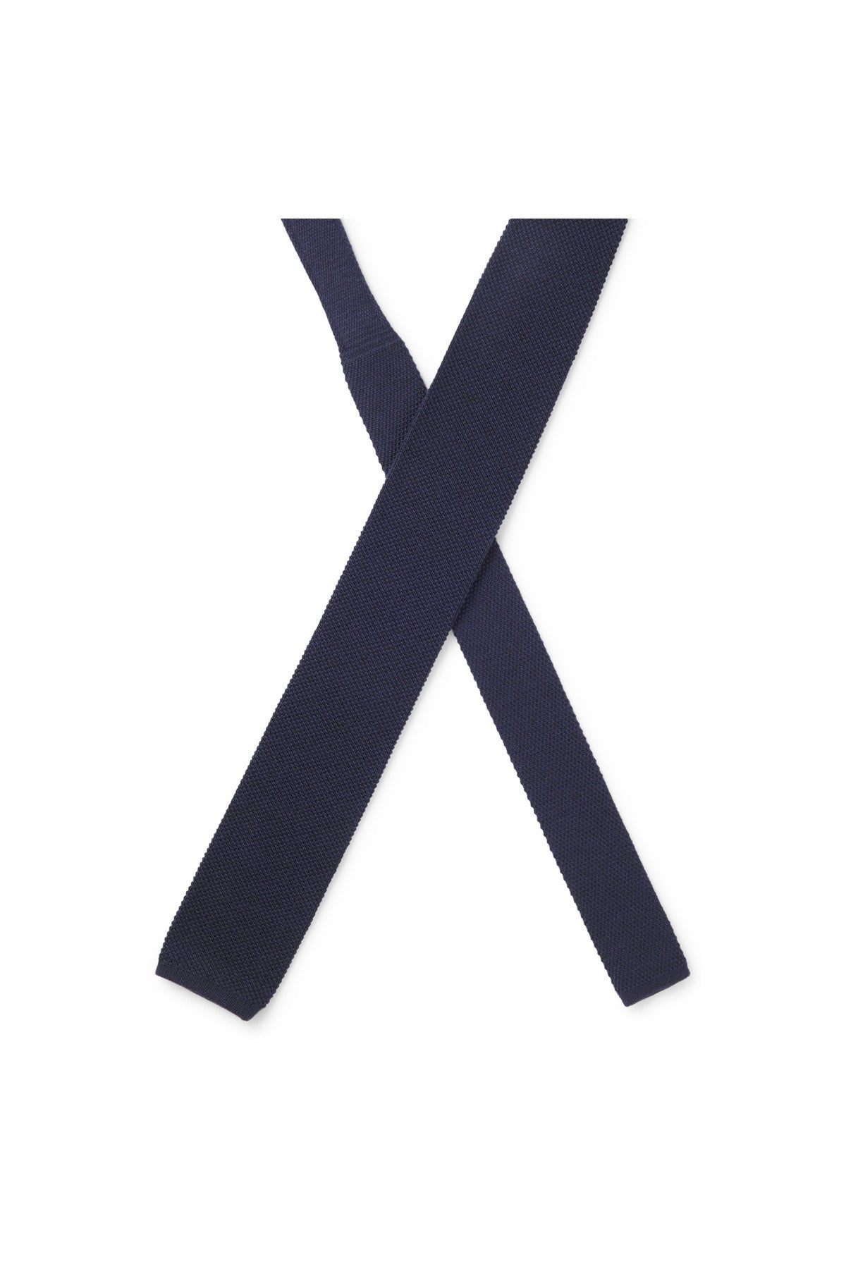 HUGO BOSS Virgin-Wool Knitted Tie – Dark Blue