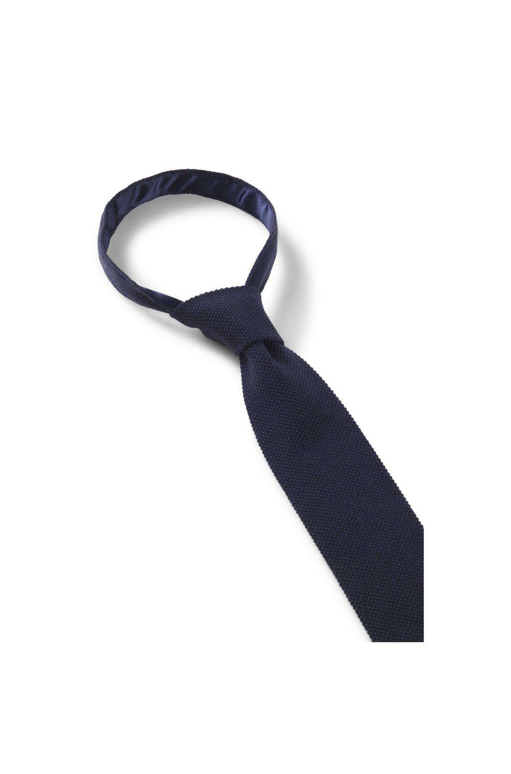 HUGO BOSS Virgin-Wool Knitted Tie – Dark Blue