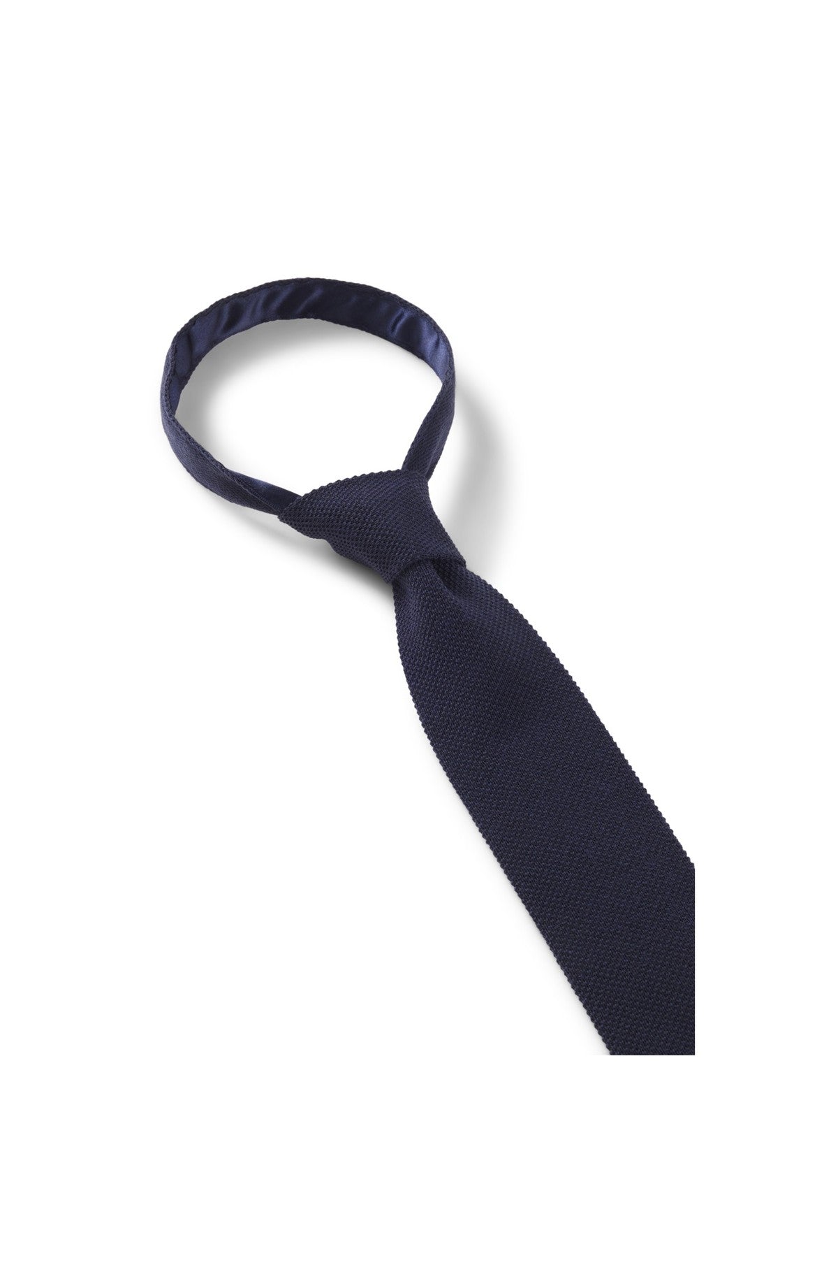HUGO BOSS Virgin-Wool Knitted Tie – Dark Blue