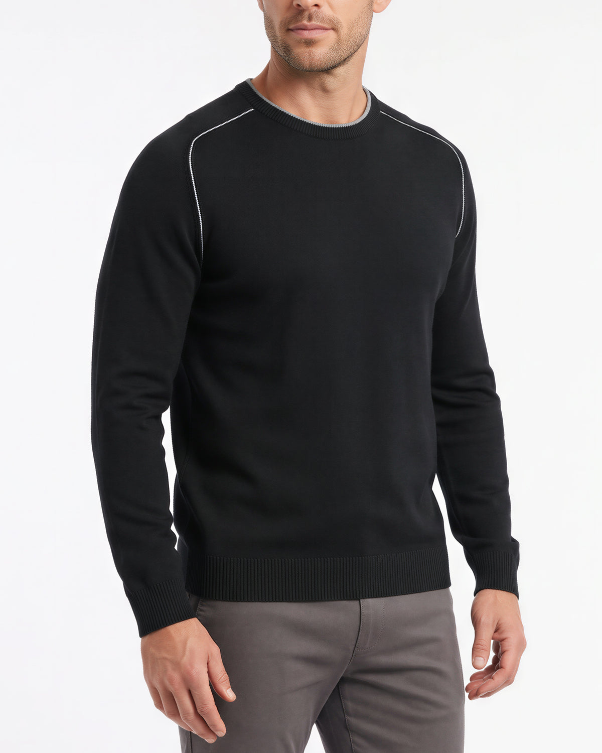 Caulfeild 1886 Crew Neck Sweater – Black