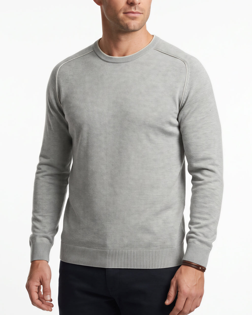 Caulfeild 1886 Crew Neck Sweater – Platinum