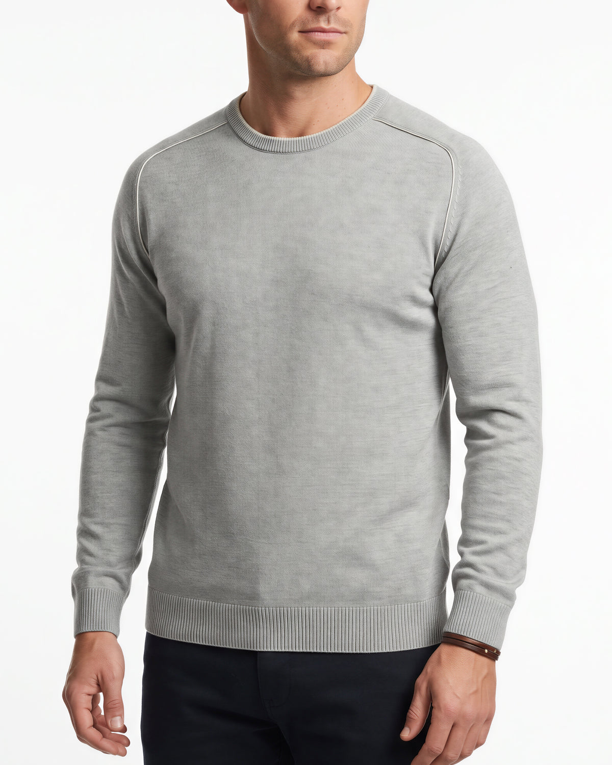Caulfeild 1886 Crew Neck Sweater – Platinum