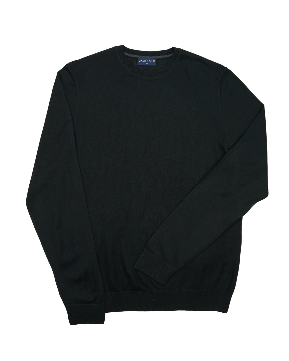 Caulfeild 1886 Crew Neck Sweater Merino Wool – Black