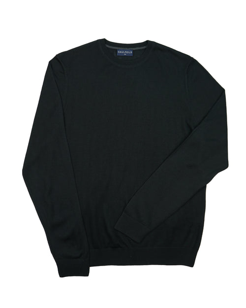 Caulfeild 1886 Crew Neck Sweater Merino Wool – Black