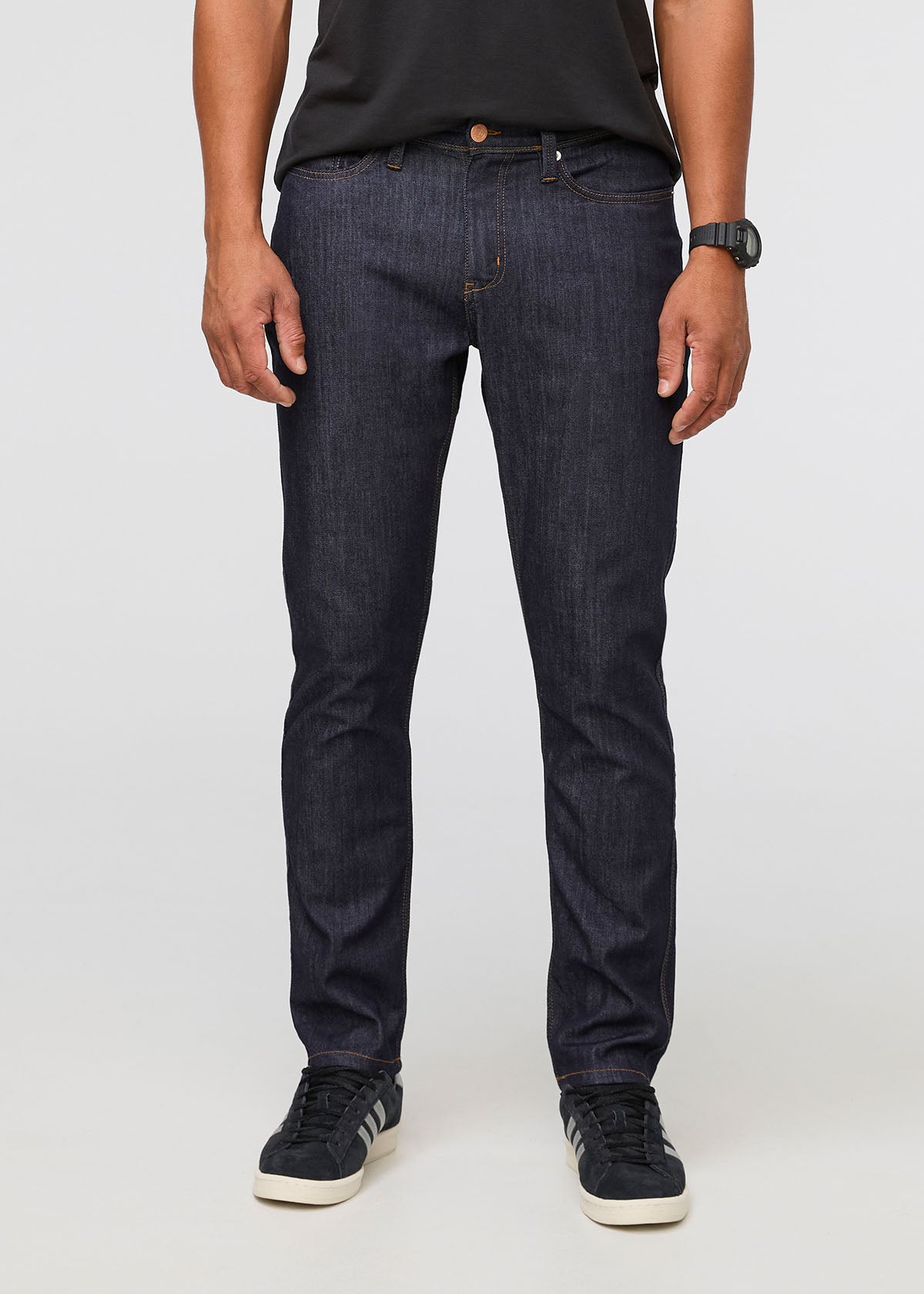 DUER Performance Denim Athletic Taper in Heritage Rinse