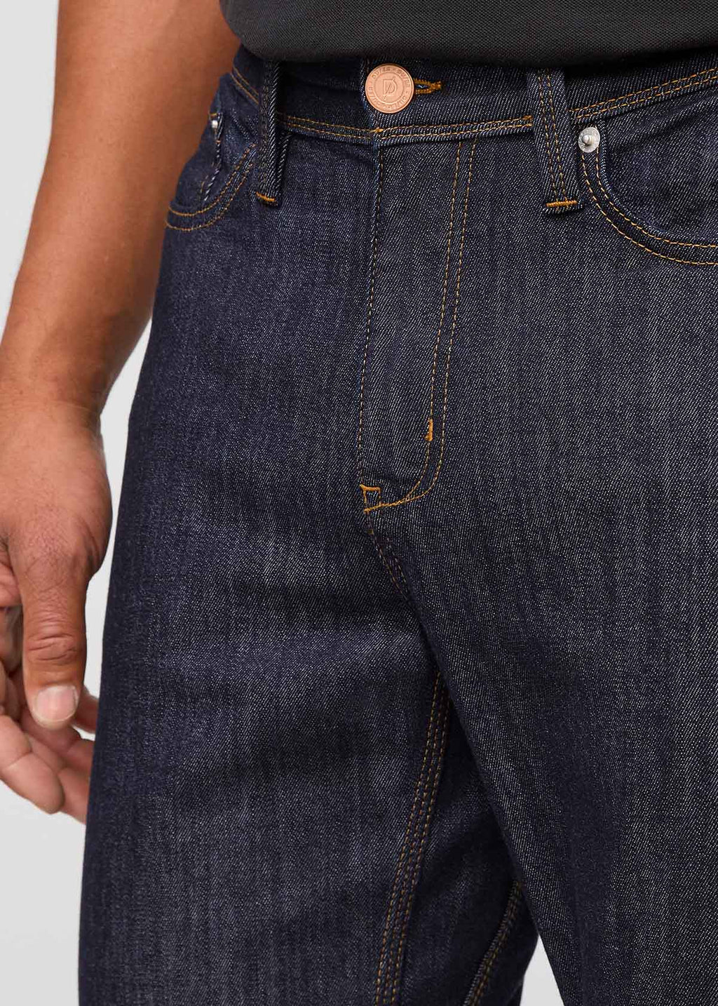 DUER Performance Denim Athletic Taper in Heritage Rinse