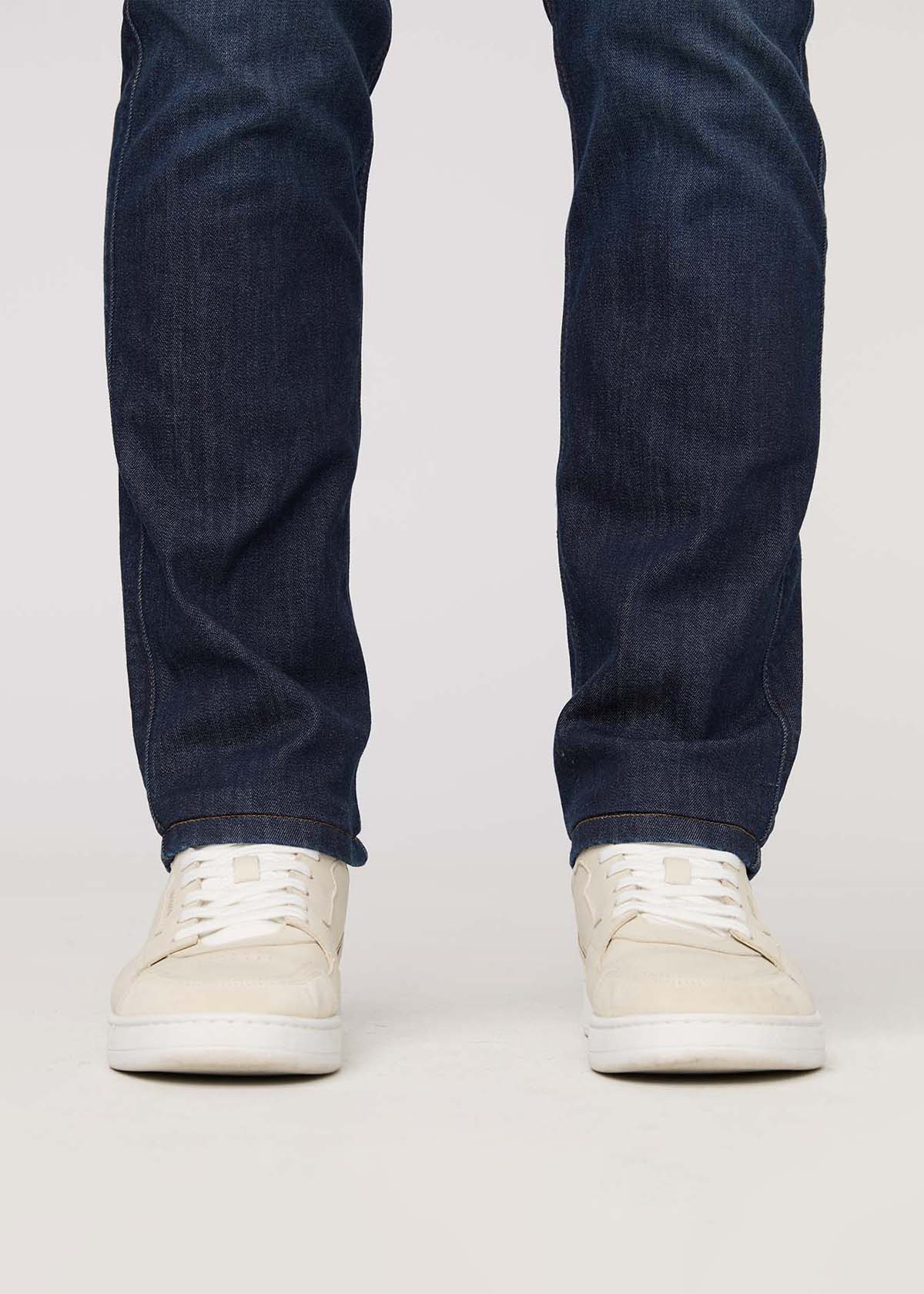 DUER Performance Denim Athletic Taper in Marina Blue
