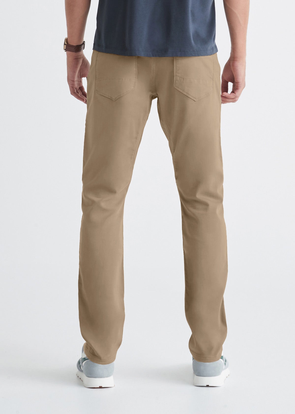 DUER No Sweat Athletic Taper in Desert Khaki