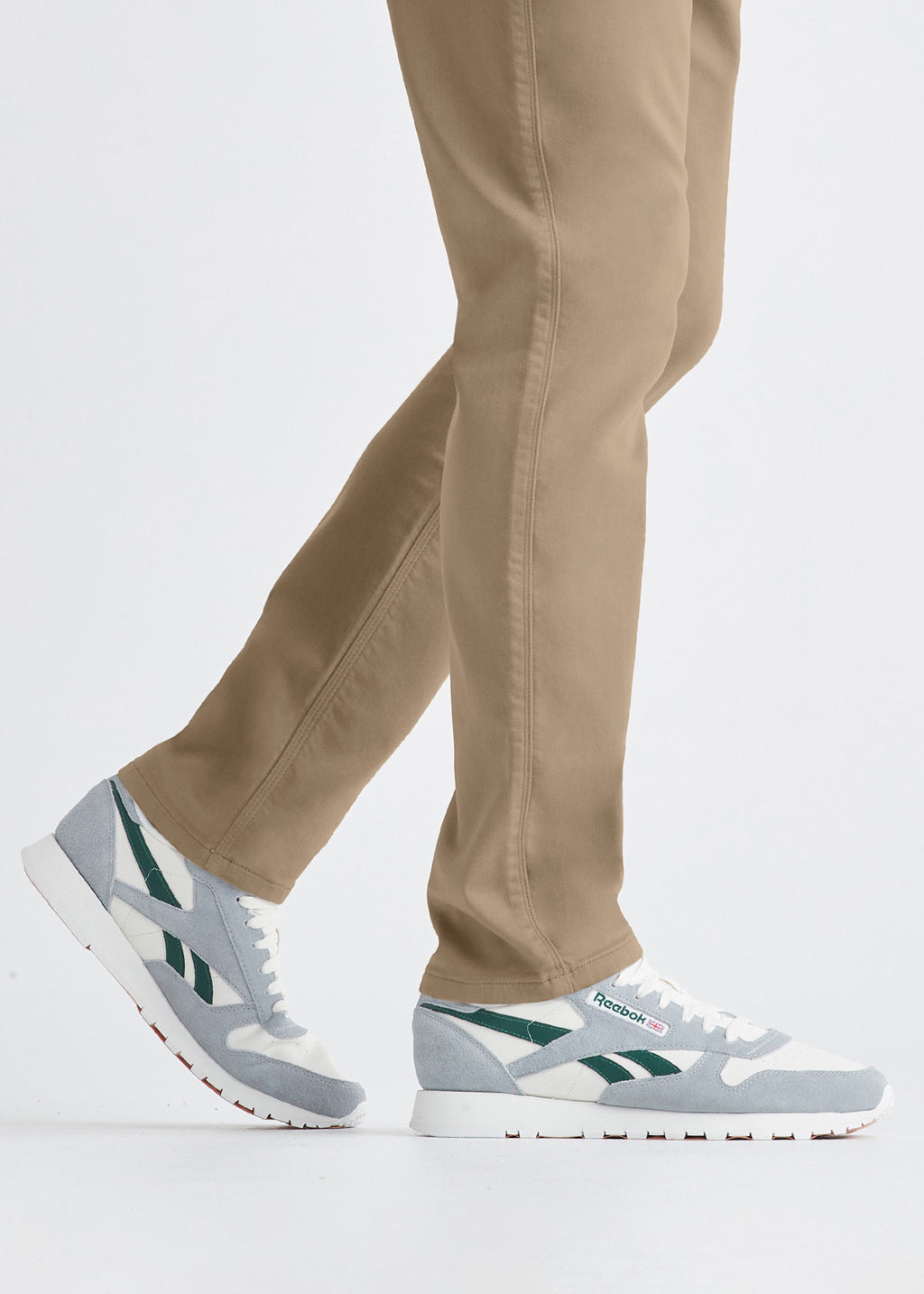 DUER No Sweat Athletic Taper in Desert Khaki