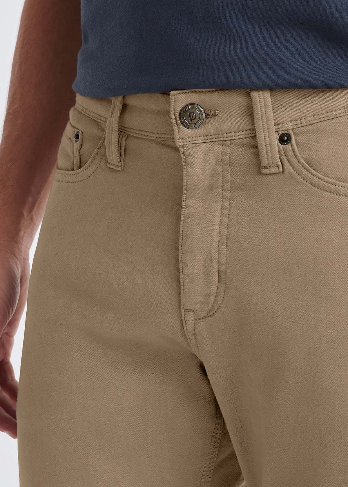 DUER No Sweat Athletic Taper in Desert Khaki