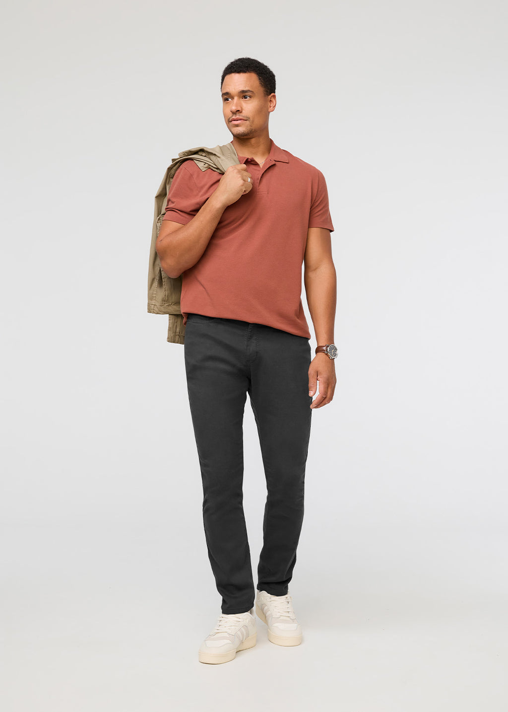DUER No Sweat Athletic Taper in Slate
