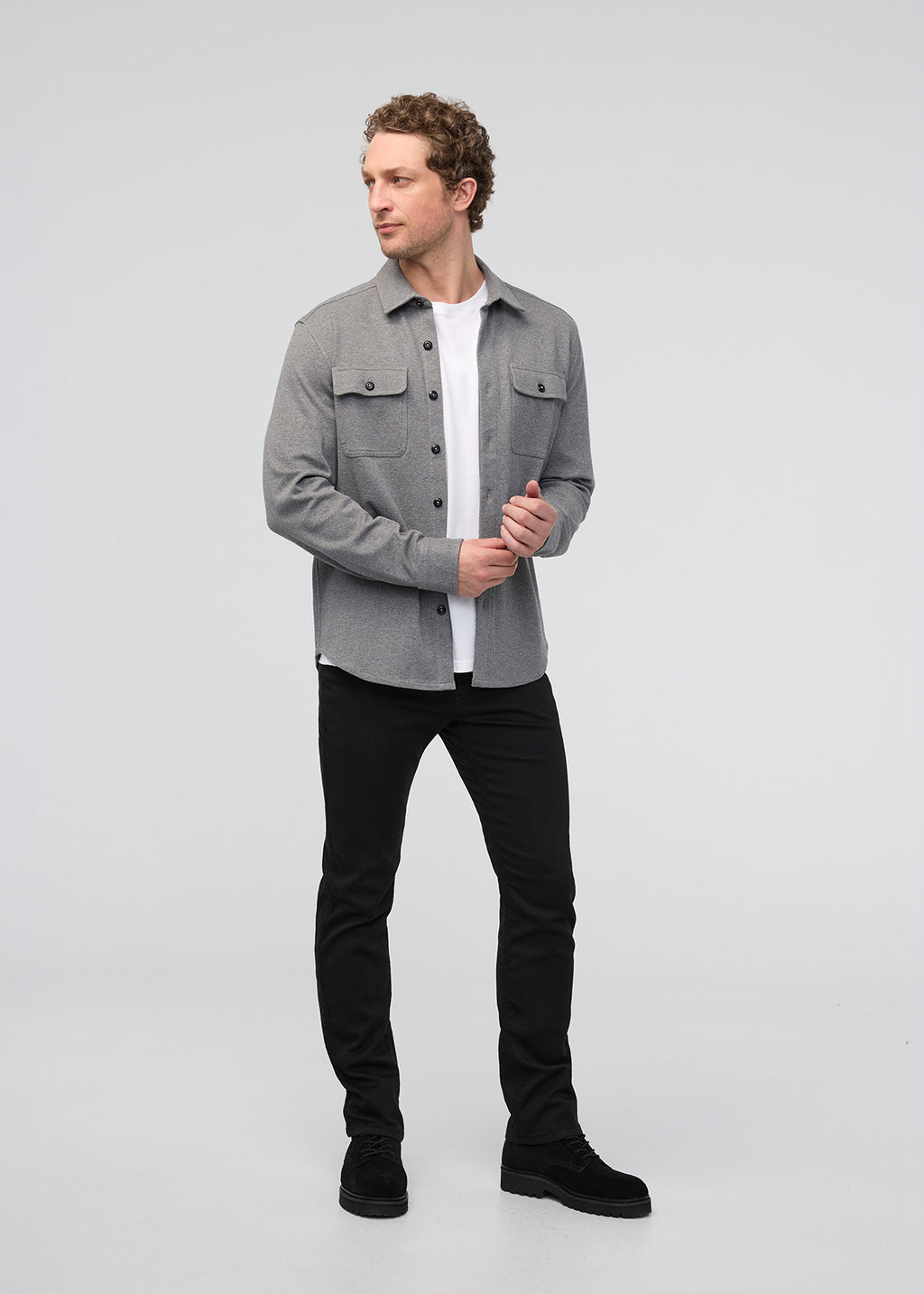 DUER No Sweat Slim Straight in Black