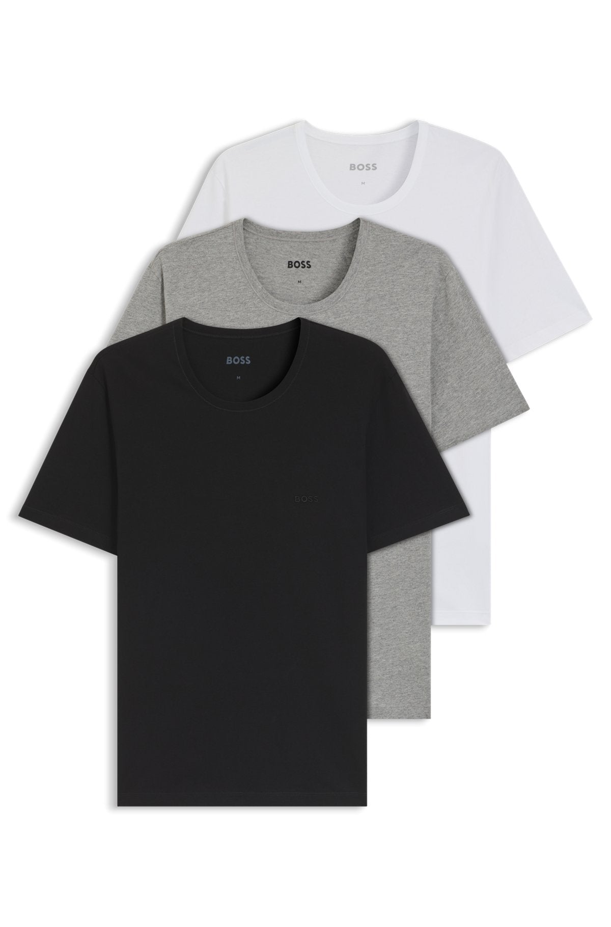 Hugo Boss Three-pack cotton undershirts in Assorted-Pre-Pack