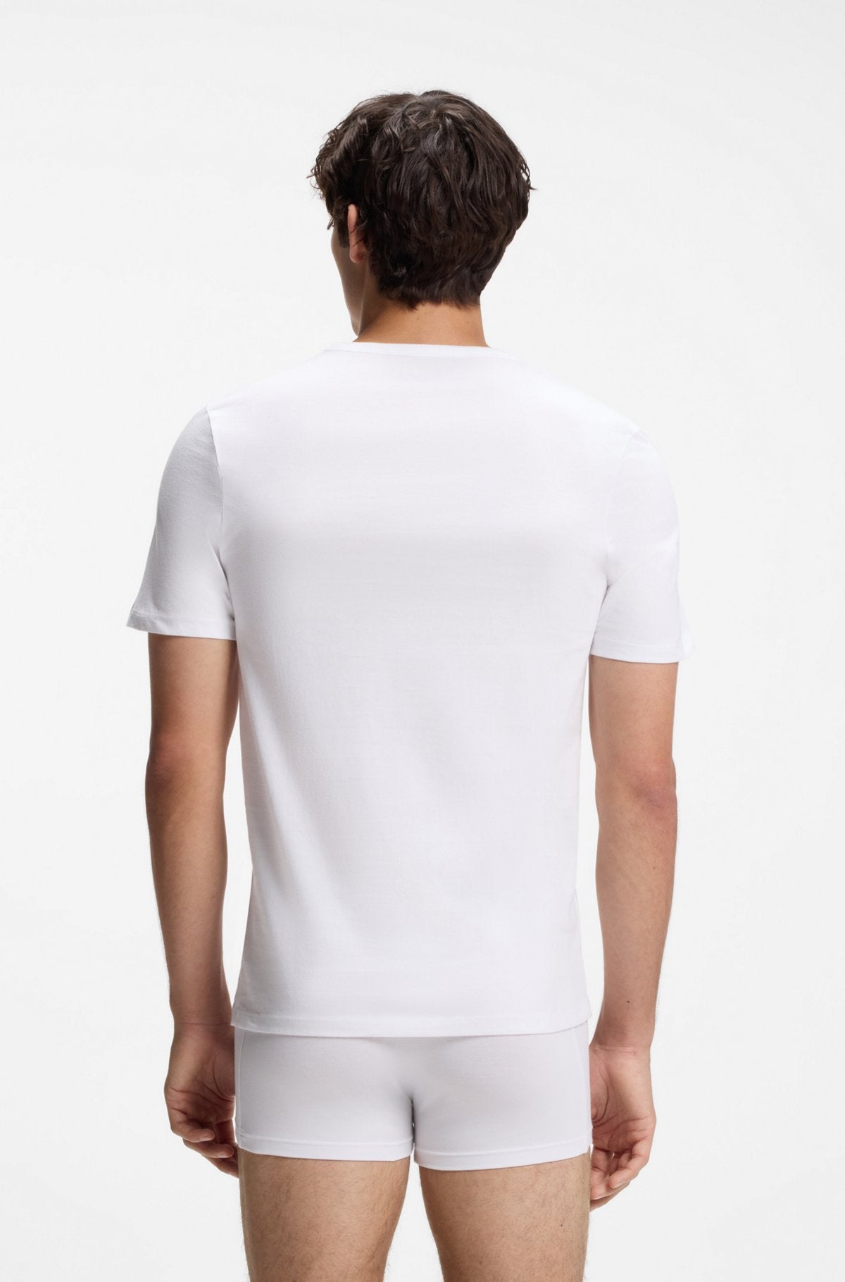 Hugo Boss Three-pack cotton undershirts in Assorted-Pre-Pack