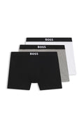 Hugo Boss BOSS ONE three-pack stretch-cotton boxer briefs in White / Grey / Black