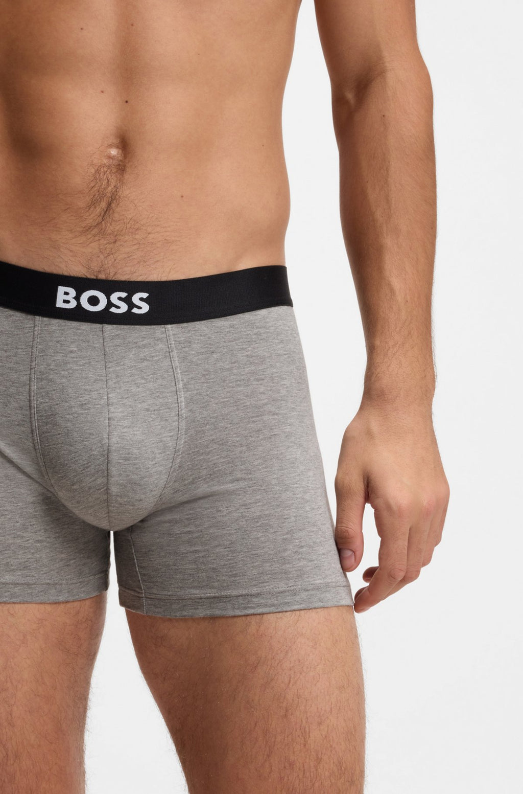 Hugo Boss BOSS ONE three-pack stretch-cotton boxer briefs in White / Grey / Black